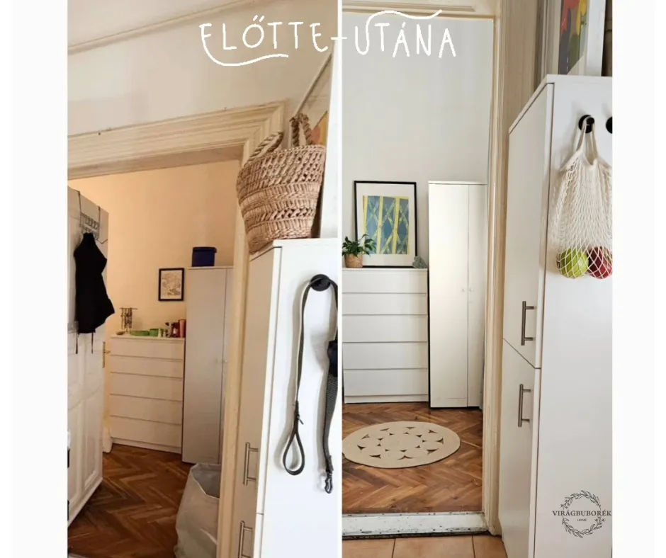 Home Staging előtér előtte - utána