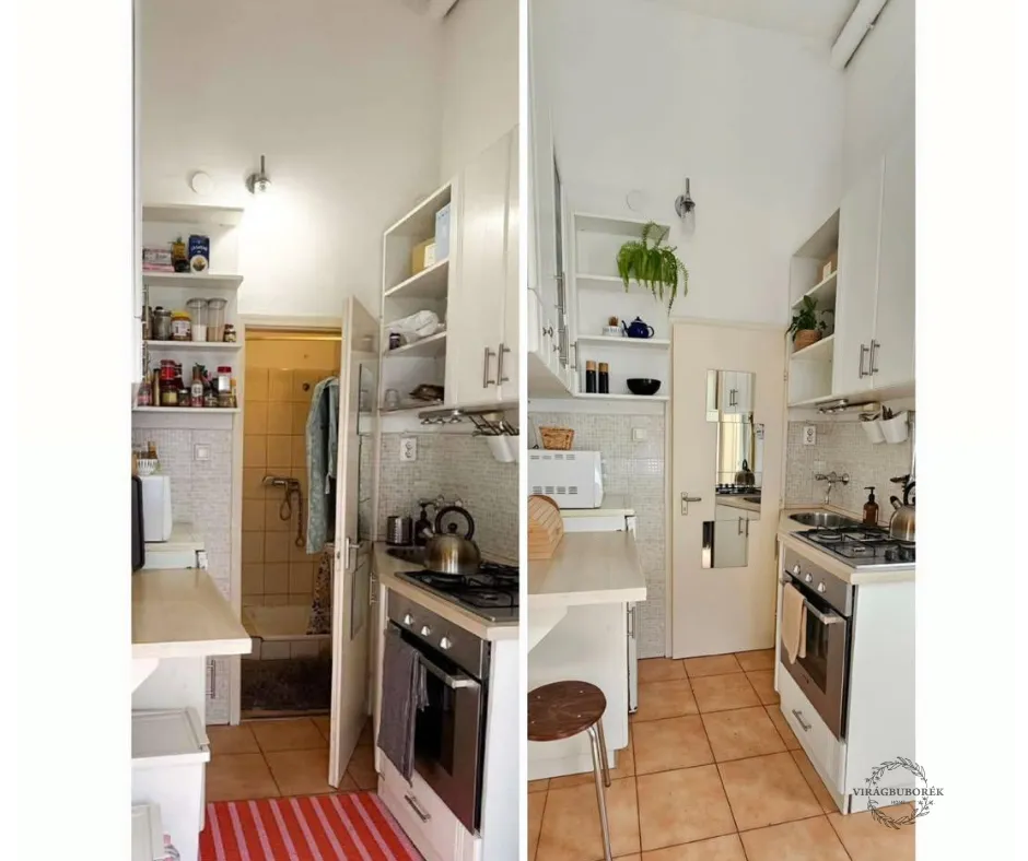 Konyha home staging előtte - utána