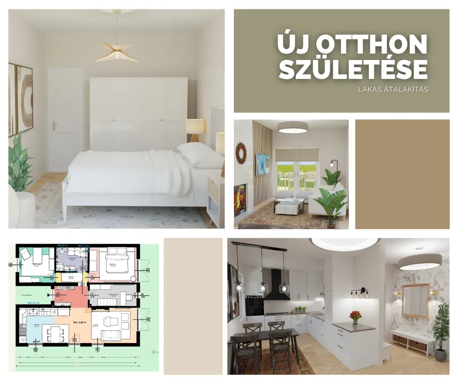 Egy új otthon születése kollázs